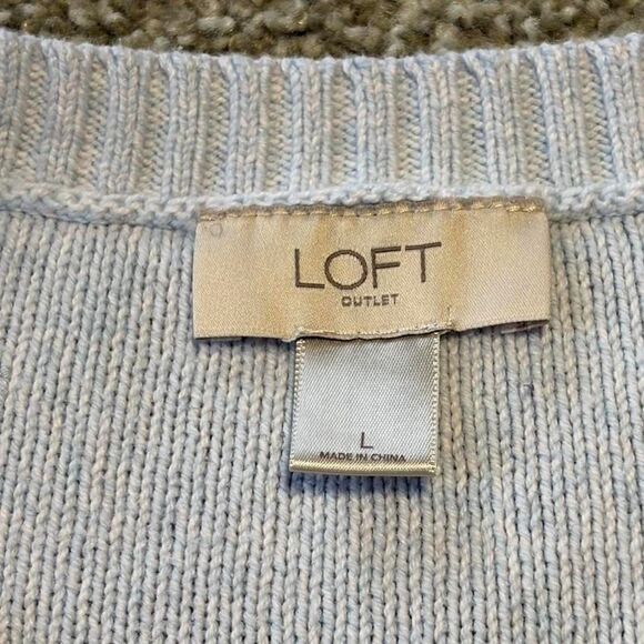Loft Women's Blue and Grey Jumper - Picture 2 of 8